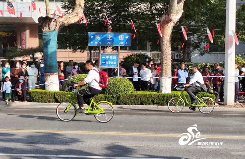 公共自行车助力“歌尔&#183;首届潍坊马拉松比赛”4